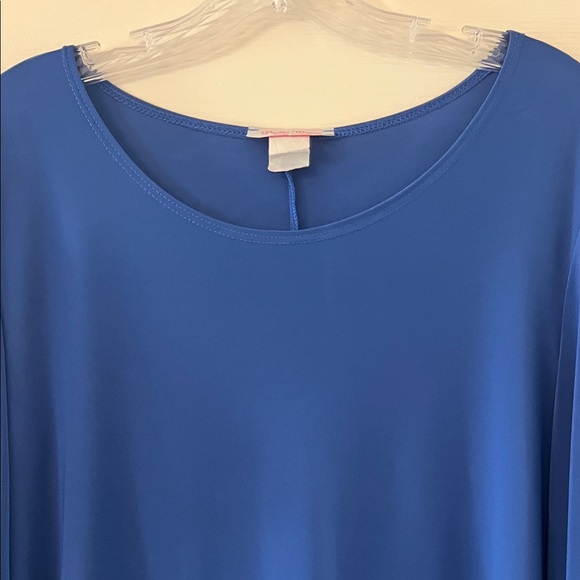 Elegant Royal Blue Flutter Sleeve Dress size L - Picture 4 of 5